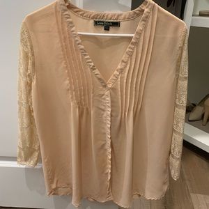Love Stitch tan blouse